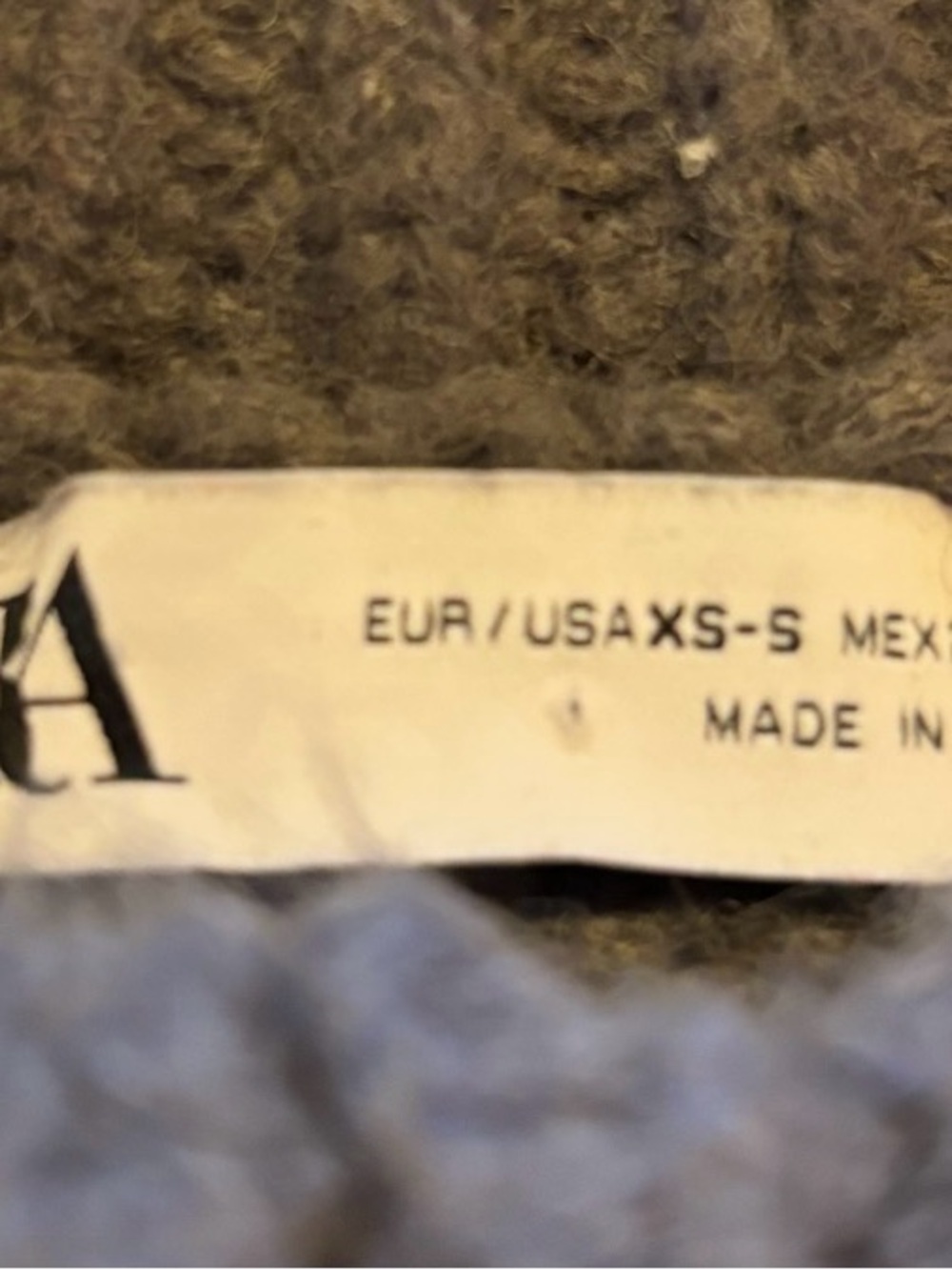 Zara Charcoal Cable-Knit Mock Neck Sleeveless Crew Sweater Vest, size xs-s - Picture 9 of 11